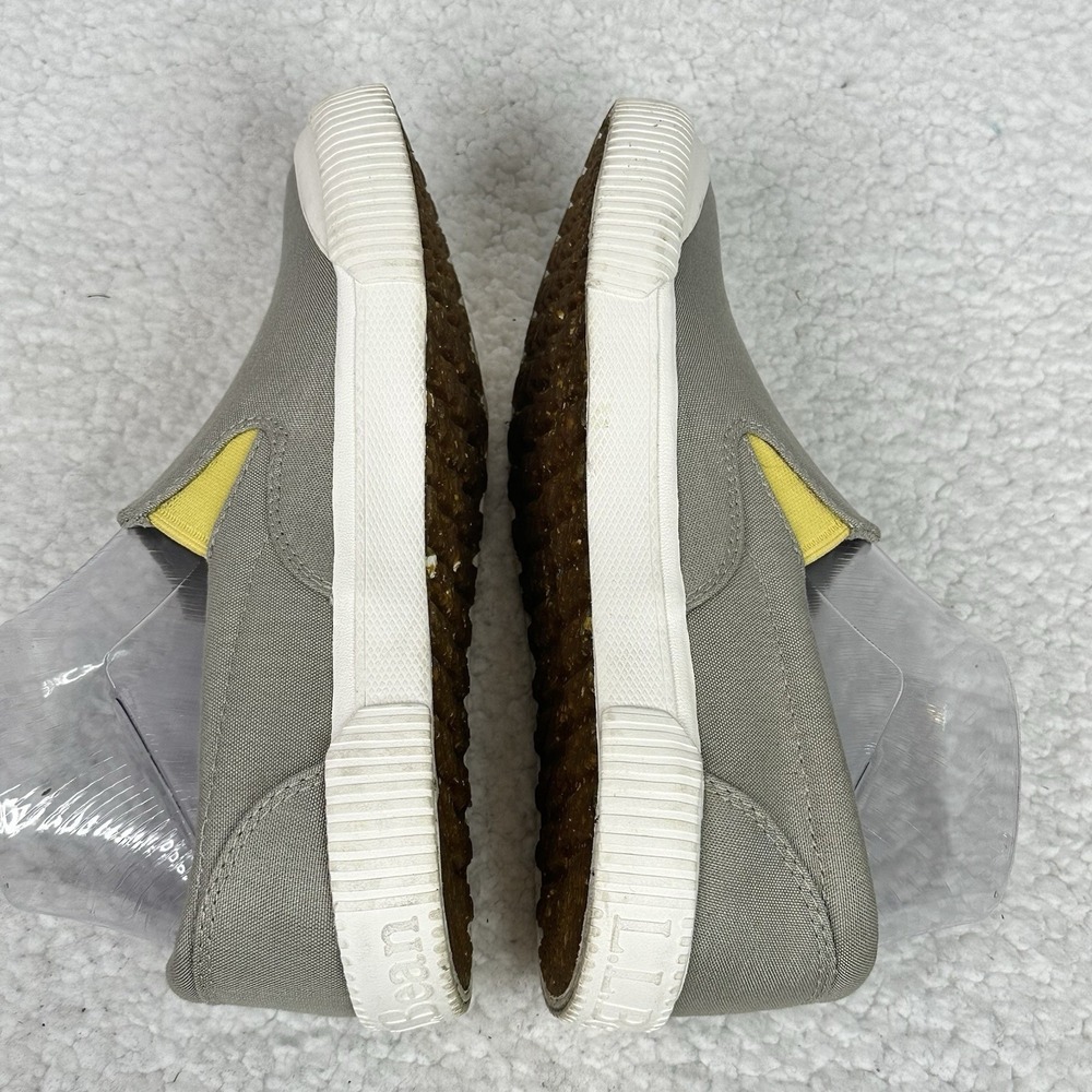 L.L.Bean ECO Woods Canvas Slip-On Shoes Gray Yellow Womens Size 6 Comfort Casual - Picture 4 of 9